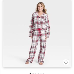 Plaid flannel pajama set